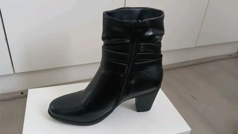Botines negros de taco - 6