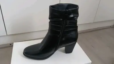 Botines negros de taco - miniatura 6