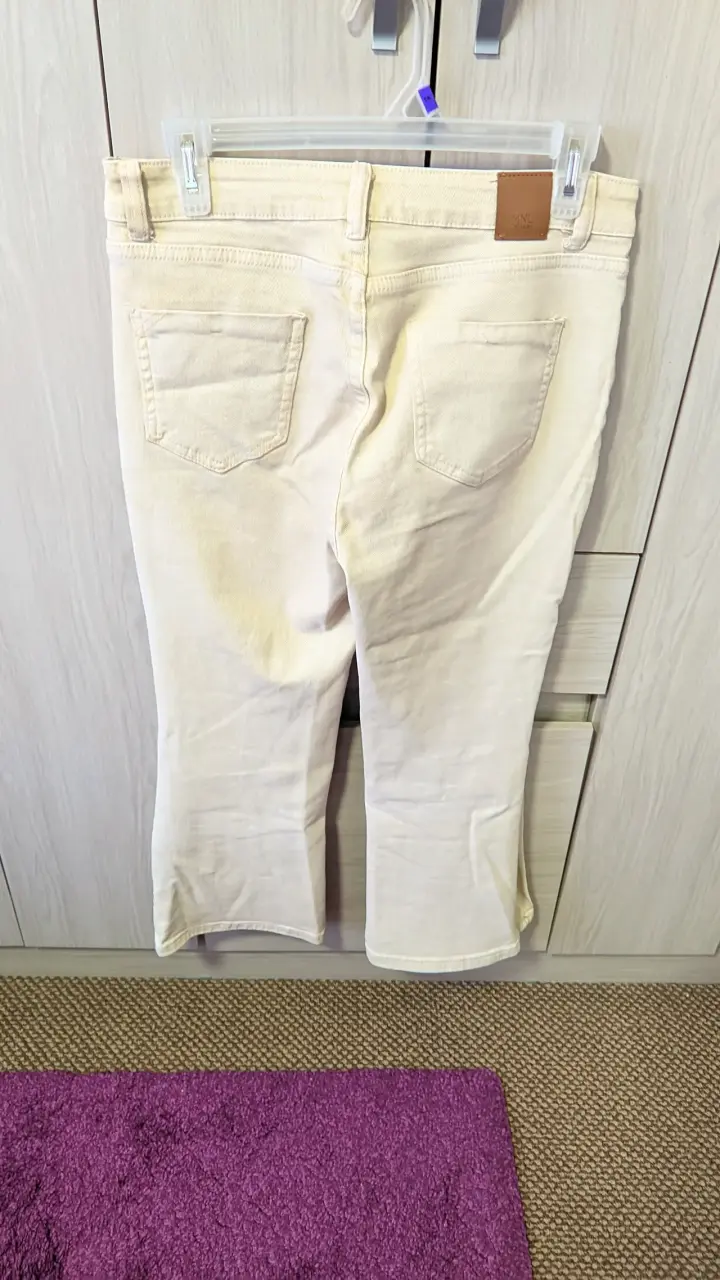 Pantalones Crop Flare Beige 38 - 2