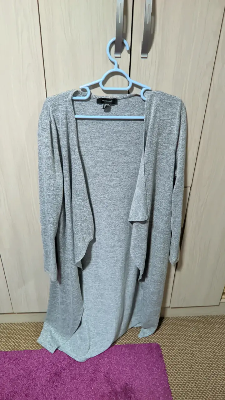 Cárdigan gris largo Mujer 42 - 1