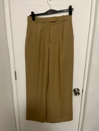 Pantalones anchos color beige Zara - miniatura 1