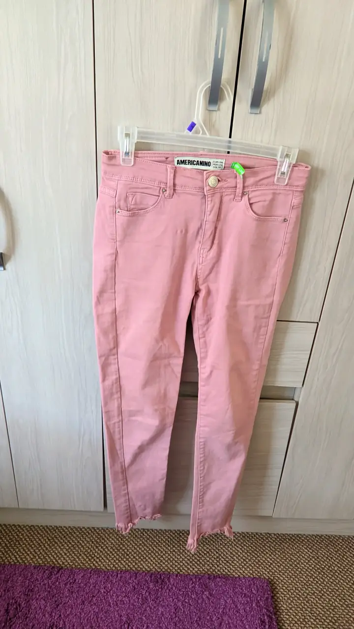 Jeans Rosados Americano Skinny 38 - 1