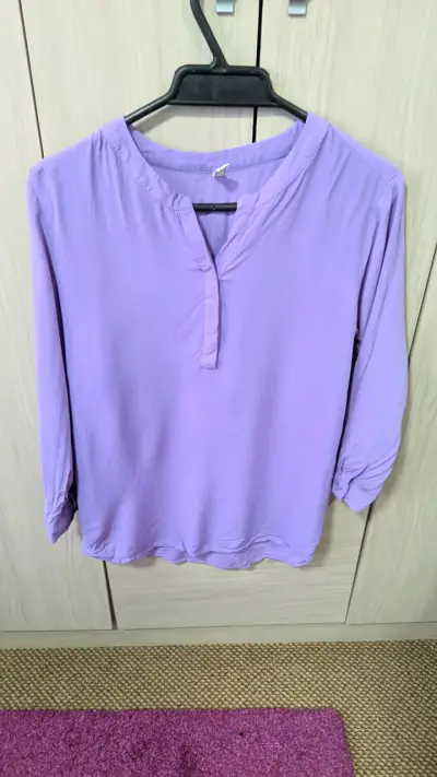Blusa morada manga larga M - miniatura 1