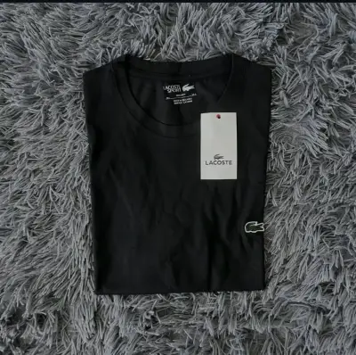 Polera negra Lacoste etiqueta - miniatura 2