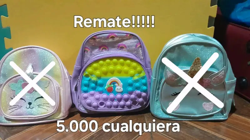 Mochila infantil pop it arcoiris