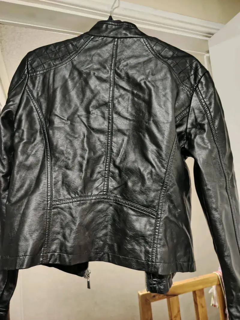Chaqueta de cuero negra Sybilla - 2