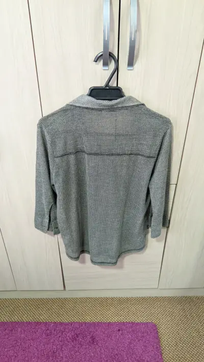 Blusa a cuadros manga larga M - miniatura 2