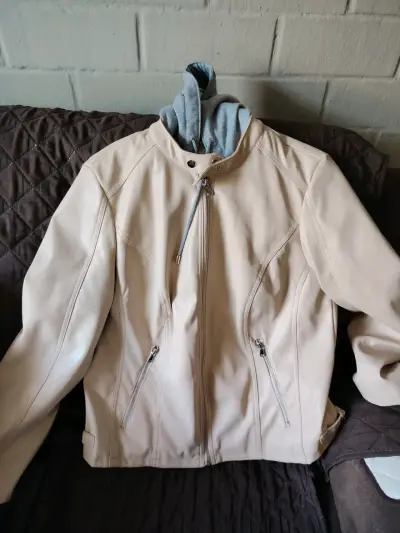 Chaqueta beige con cierre - miniatura 2