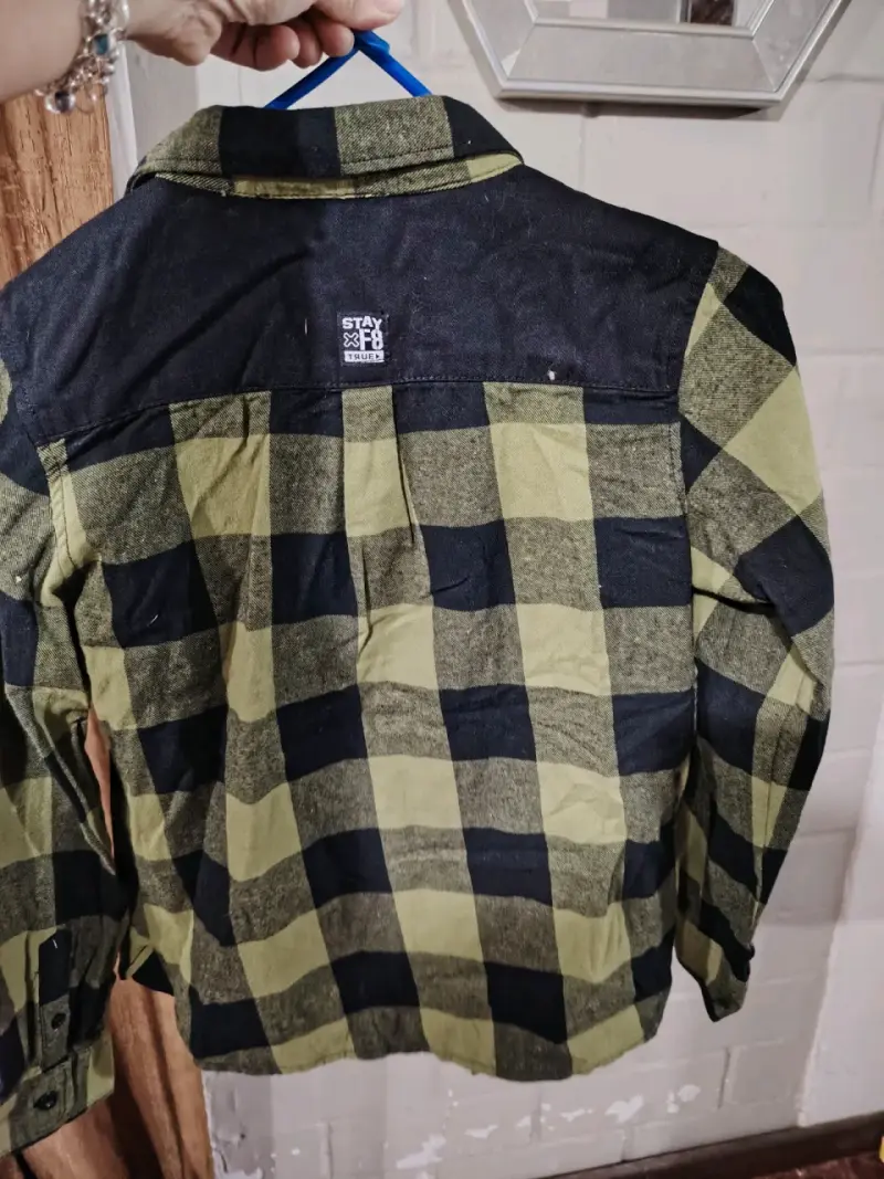 Camisa a cuadros FashionPark verde - 3