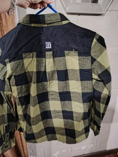 Camisa a cuadros FashionPark verde - miniatura 3