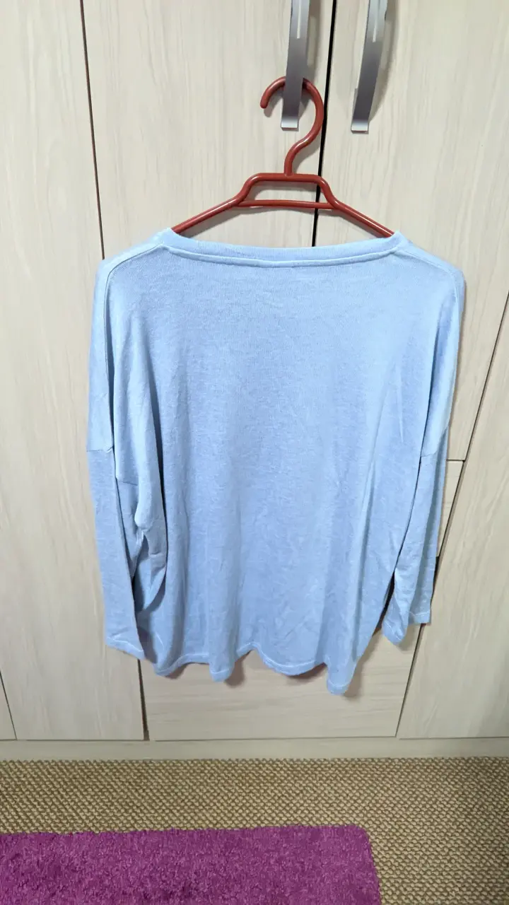 Polera celeste manga larga M - 2