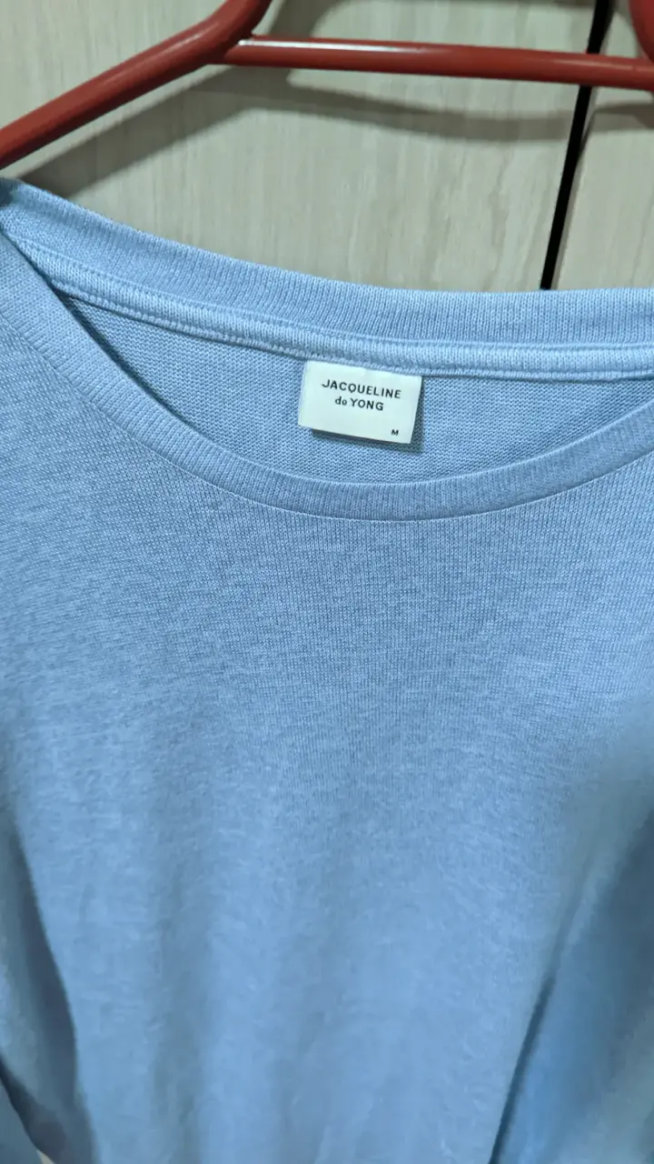 Polera celeste manga larga M - 3
