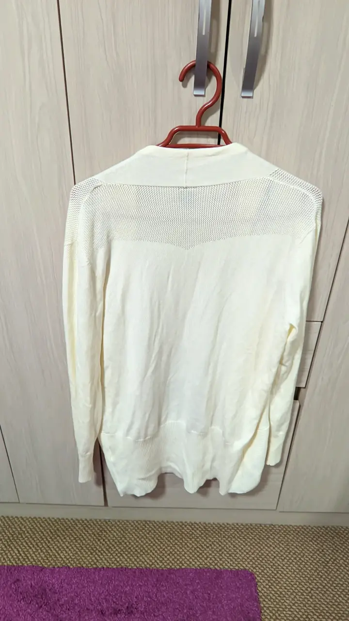 Cárdigan blanco marfil liviano iO L - 2