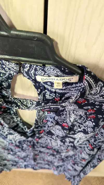 Blusa azul estampada floral Barbados S - miniatura 4