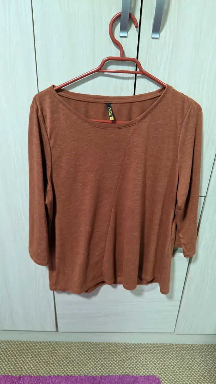 Polera marrón manga larga L - 1