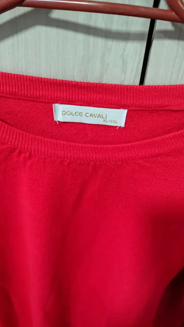 Suéter rojo con apliques brillantes XL/XXL - 3