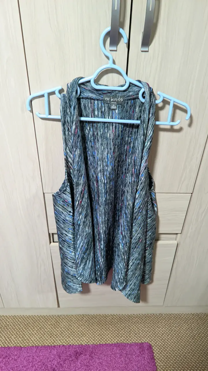 Chaleco azul brillante sin mangas Talla PL - 1