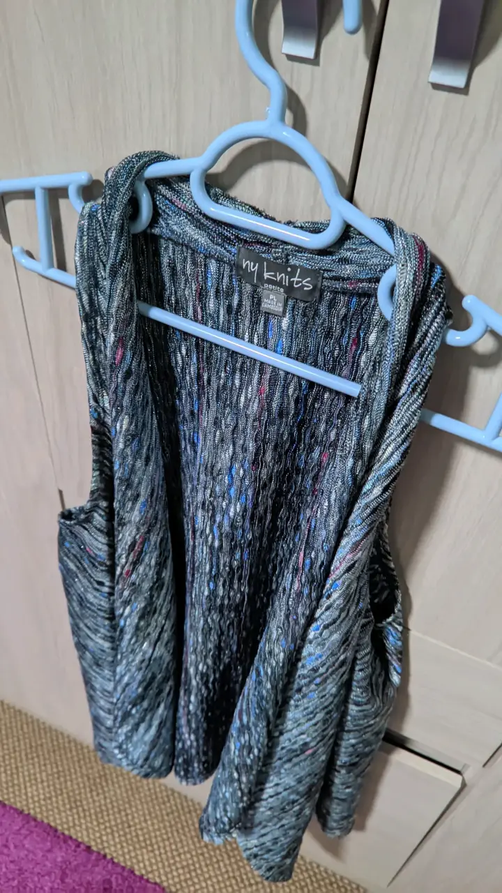 Chaleco azul brillante sin mangas Talla PL - 3