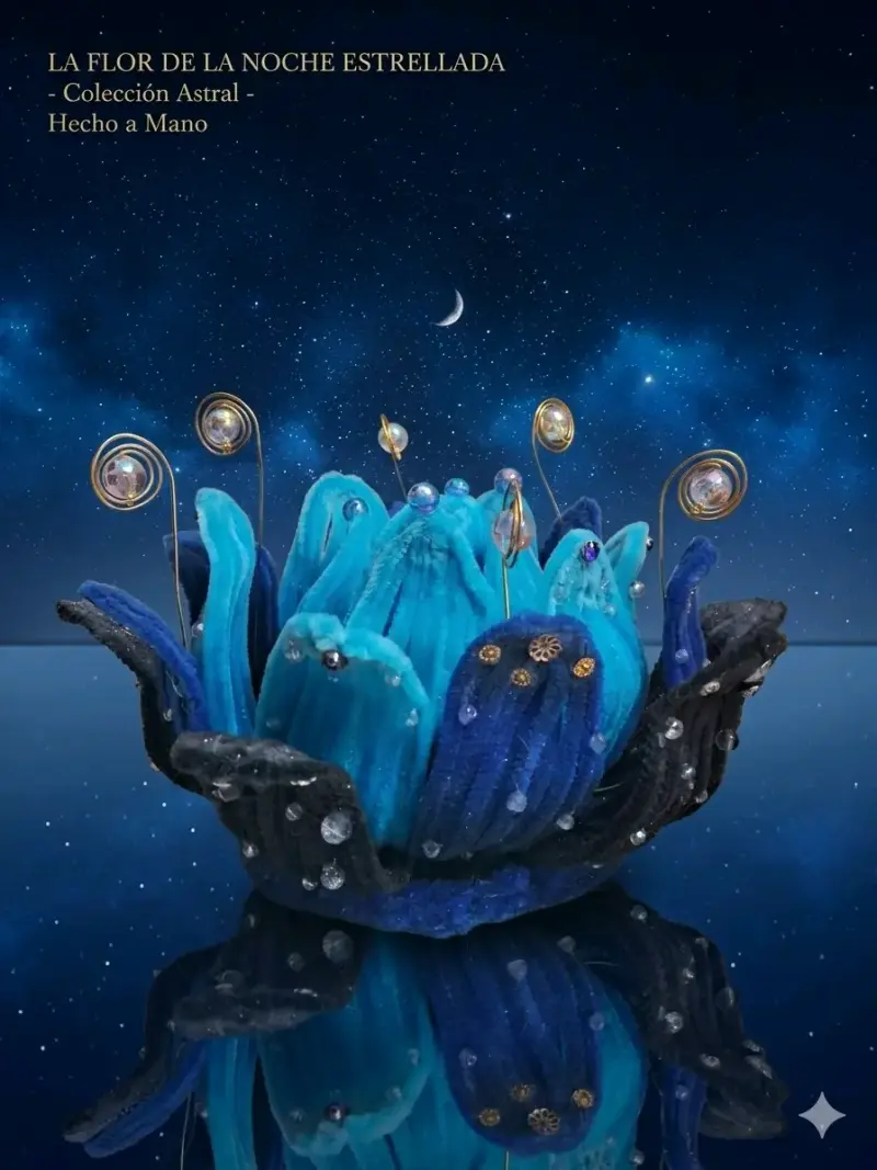 Flor decorativa noche estrellada - 1