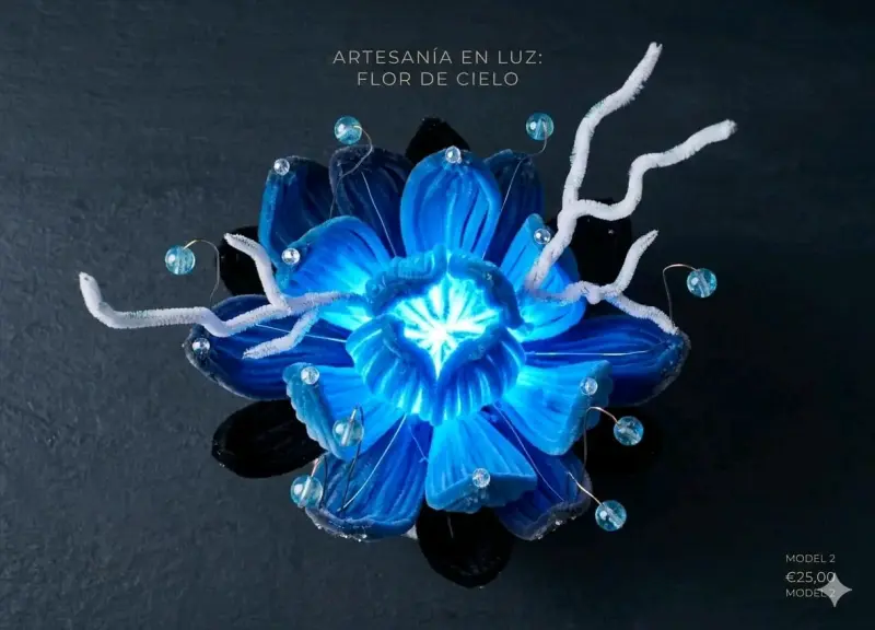 Flor de tormenta decorativa artesanal - 2