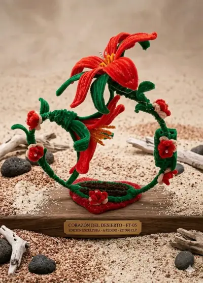 Decoración floral LED artesanal - miniatura 2