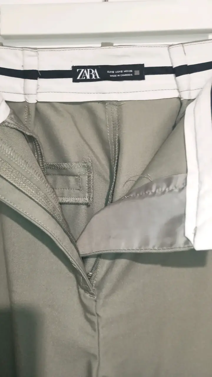 Pantalones anchos verde oliva - 3