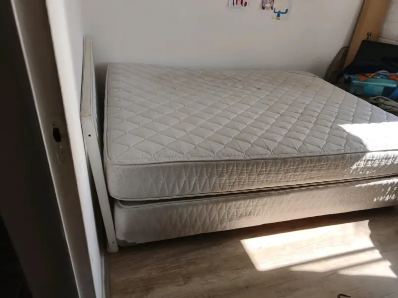 Cama 2 plazas con colchón y colchón base Rosen - 2