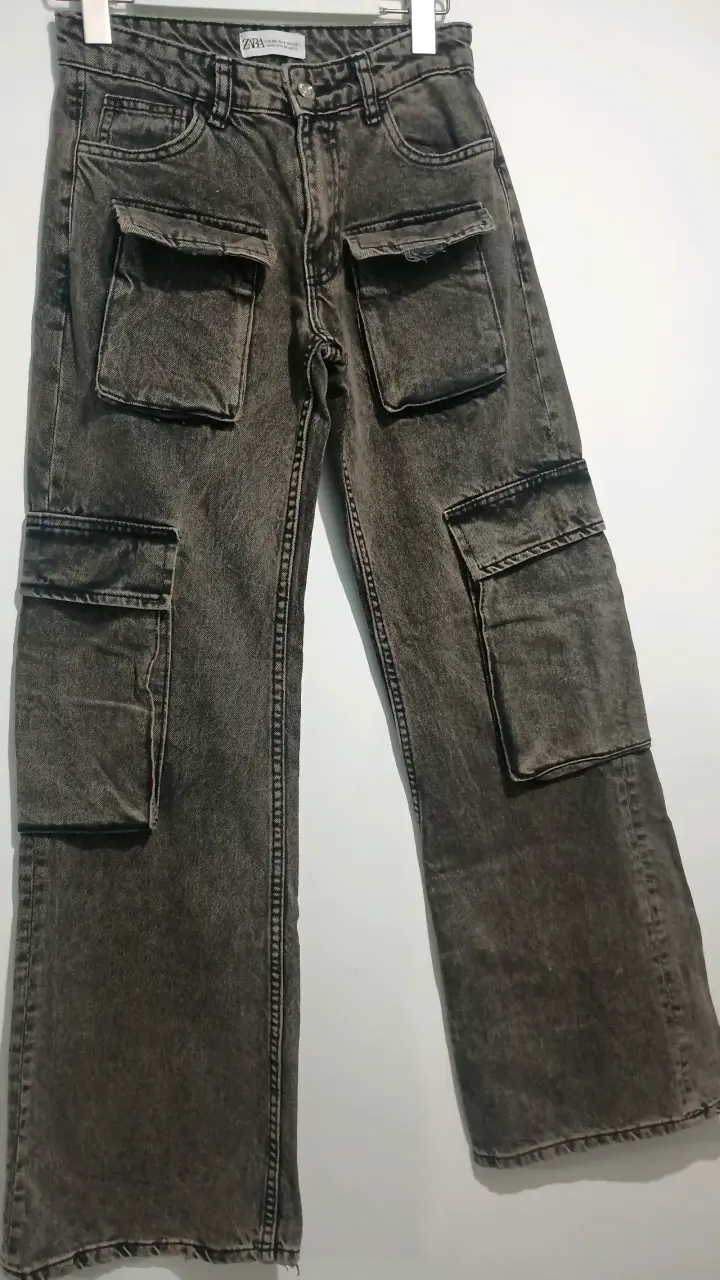 Pantalones cargo gris oscuro - 4
