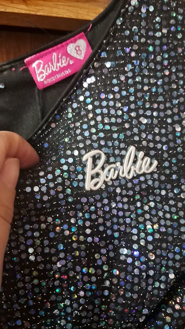 Vestido de lentejuelas negro barbie - 2