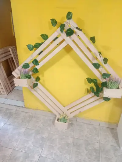 Estante decorativo de madera estilo rustico - miniatura 3