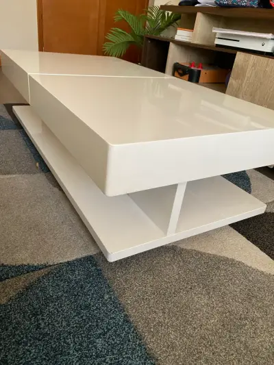 Mesa de centro blanca moderna - miniatura 2