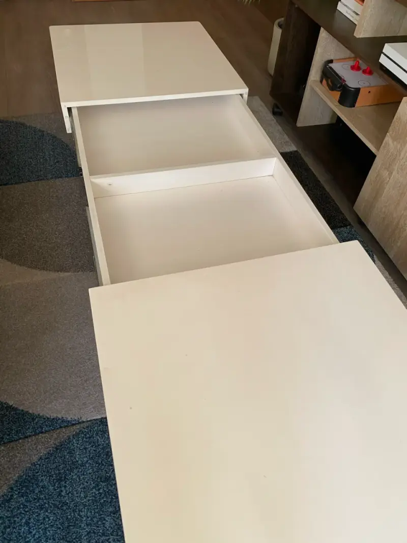 Mesa de centro blanca moderna - 3