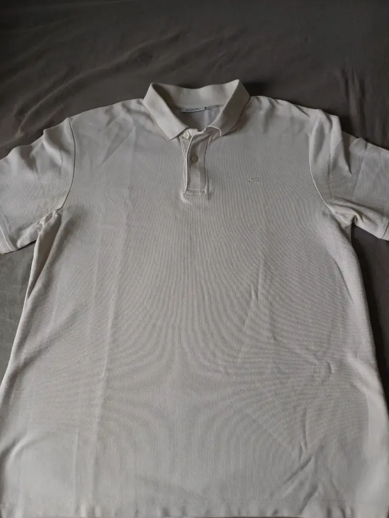 Polera tipo polo blanca - 1