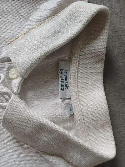 Polera tipo polo blanca - miniatura 3