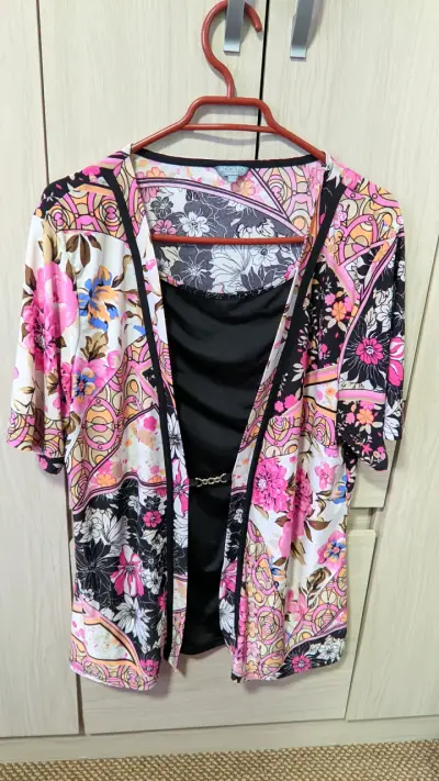 Polera estampado floral Multicolor XL - miniatura 1