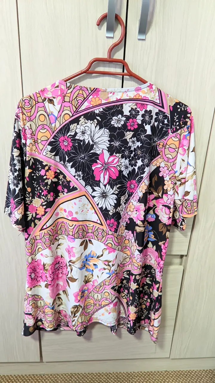 Polera estampado floral Multicolor XL - 2