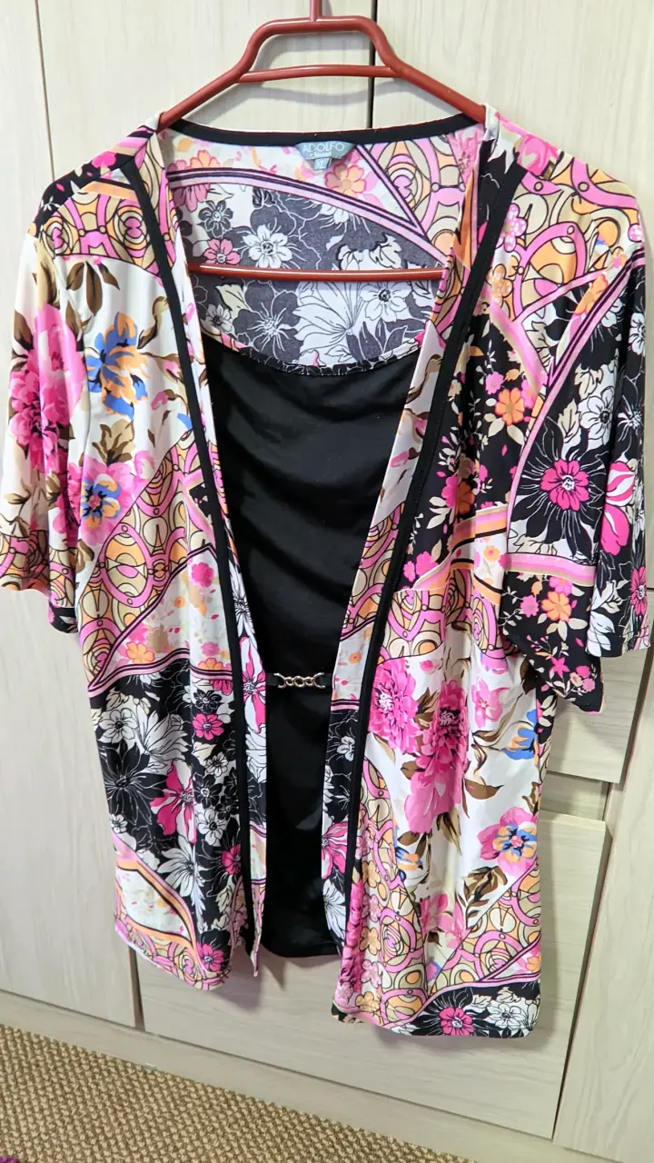 Polera estampado floral Multicolor XL - 4