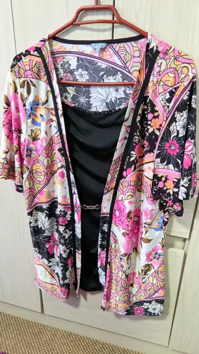 Polera estampado floral Multicolor XL - miniatura 4