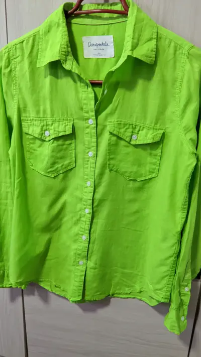 Blusa verde estilo casual S - miniatura 4