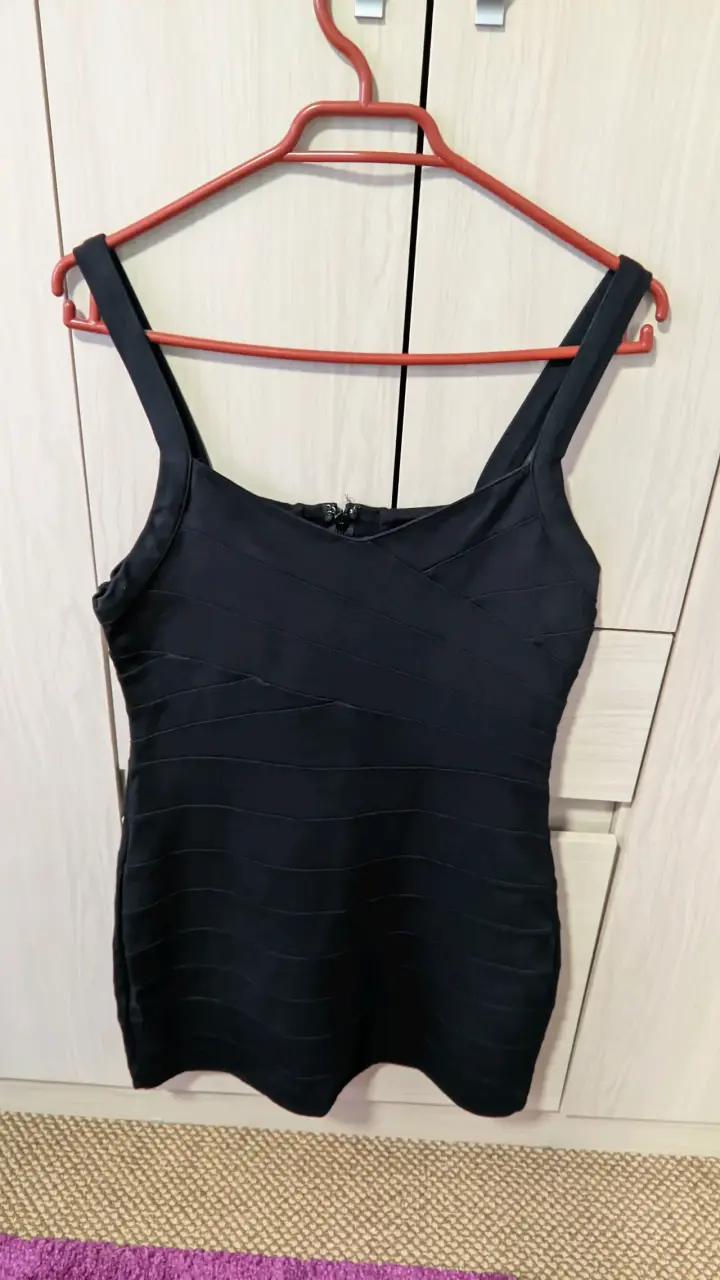 Vestido negro ajustado un uso S Petite - 4
