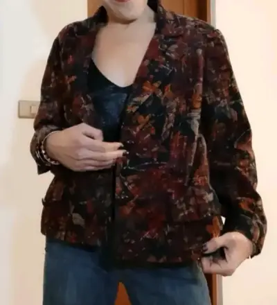 Blazer estampado multicolor talla M o L pequeña 44 - miniatura 1