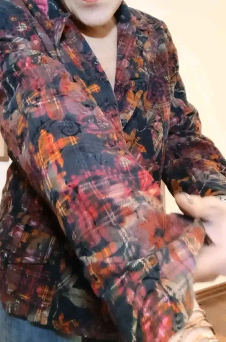 Blazer estampado multicolor talla M o L pequeña 44 - 4