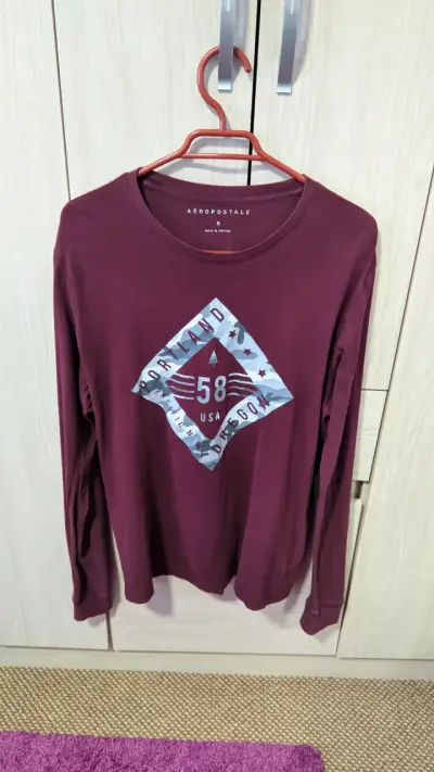 Polera Aeropostale Burdeo Hombre S - miniatura 1