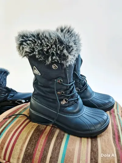 Botas negras con forro de piel - miniatura 2
