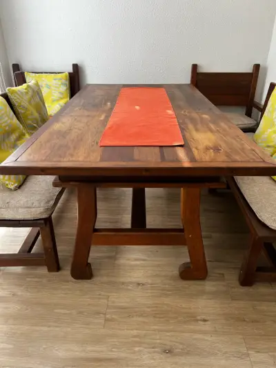 Mesa de comedor de madera 8 personas - miniatura 1
