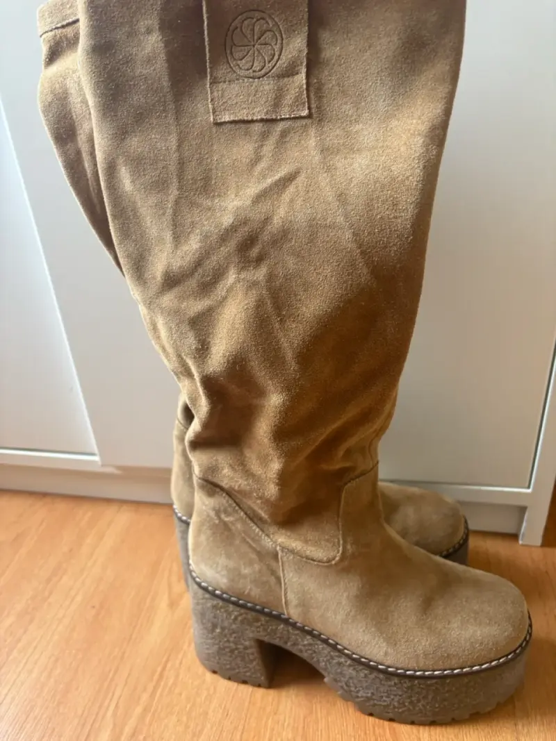 Botas plataforma marrón claro - 2