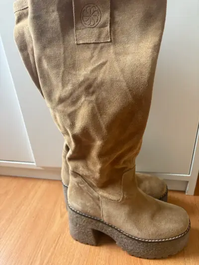 Botas plataforma marrón claro - miniatura 2