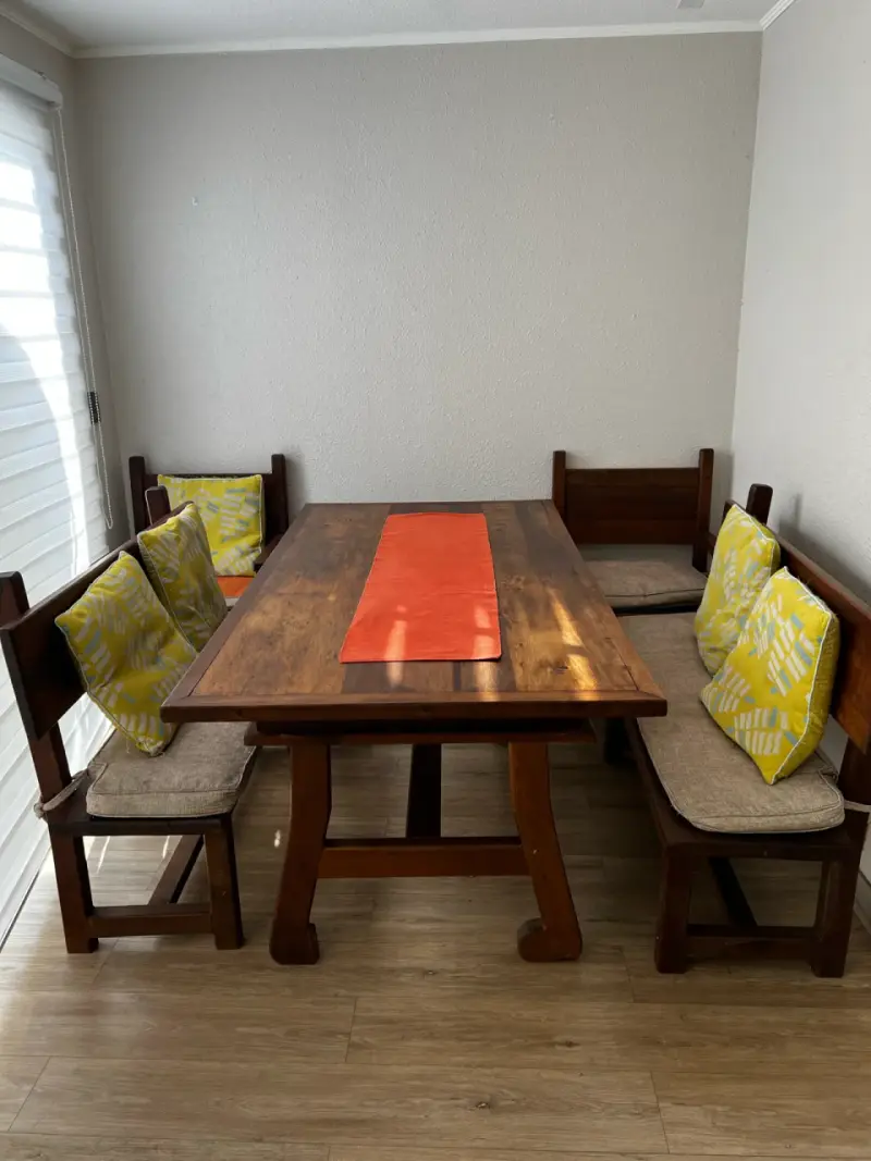 Mesa de comedor de madera 8 personas - 2