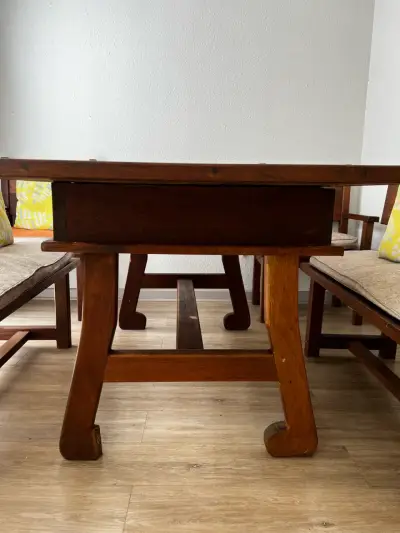 Mesa de comedor de madera 8 personas - miniatura 4