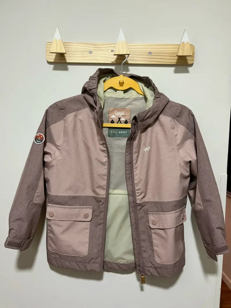Chaqueta impermeable infantil rosa - 1